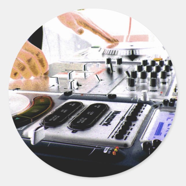 DJ System Classic Round Sticker (Front)