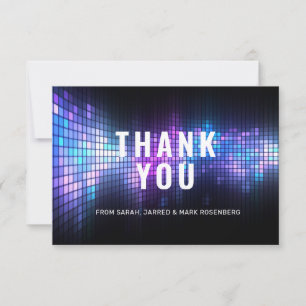 DJ Techno Dance Party Bar Mitzvah Carte de remerci