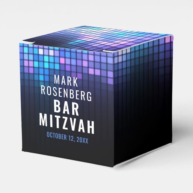DJ Techno Dance Party Bar Mitzvah Favor Box (Front Side)