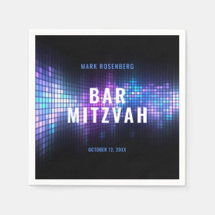 DJ Techno Dance Party Bar Mitzvah Napkin