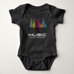 DJ Techno Therapy Music Equalizer edm Party Baby Bodysuit