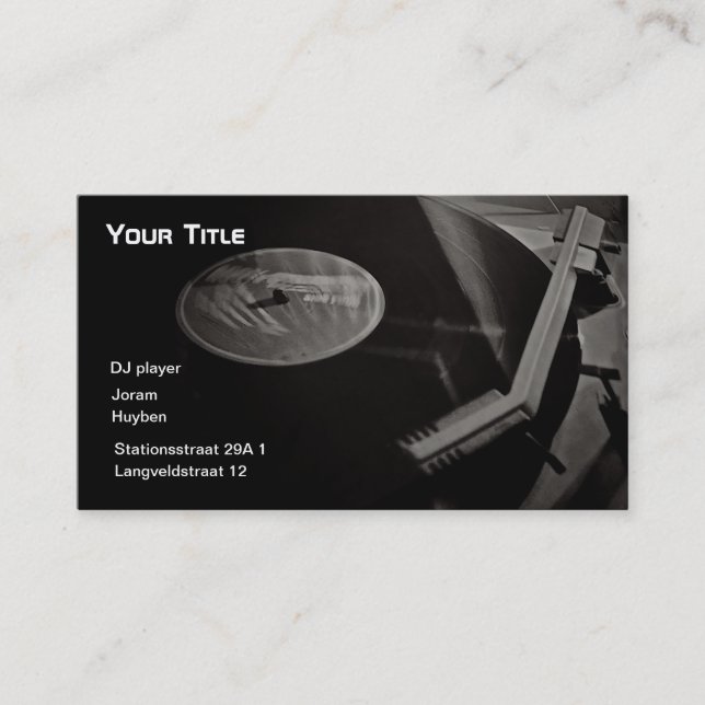 DJ-Time Business Card (Front)