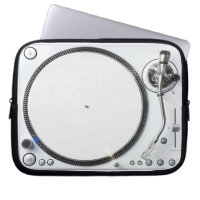 Dj Turntable Background Laptop Sleeves