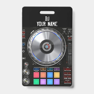 DJ turntable Badge