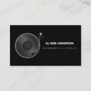 DJ turntable  Business Card