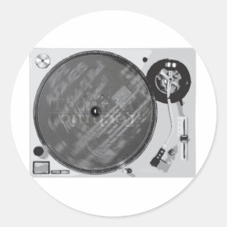 DJ Turntable Classic Round Sticker