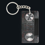 DJ turntable mix desk keychain<br><div class="desc">Acrylic Keychain</div>