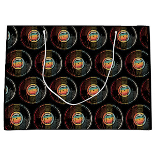 DJ Turntable record for vinyl listeners Large Gift Bag