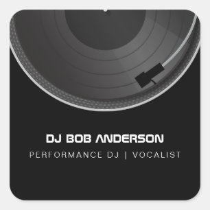 DJ turntable  Square Sticker