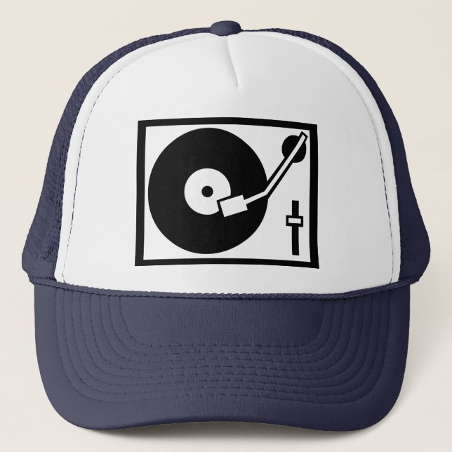 DJ - Turntable Trucker Hat (Front)