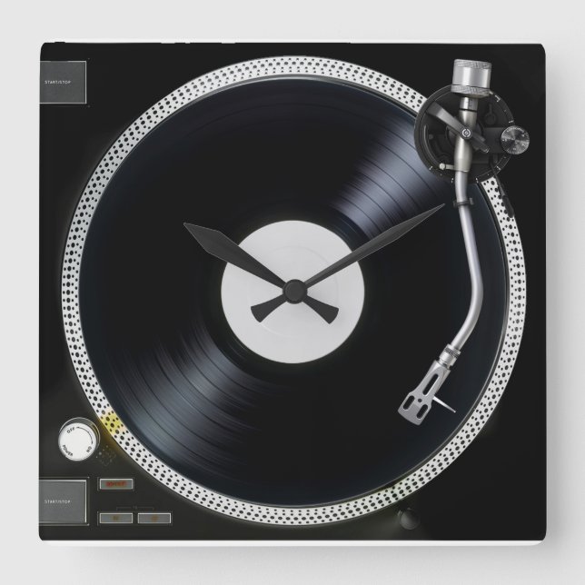 DJ turntable Wall Clock (Front)