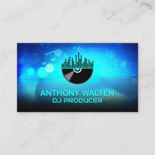 DJ Turntables   Sound Equalizer   Producer Business Card