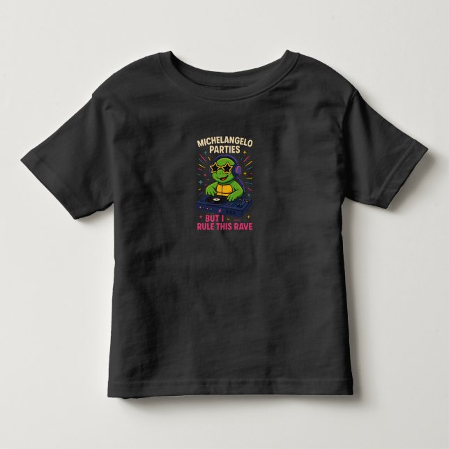 DJ Turtle Toddler T-shirt (Front)
