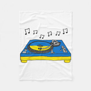 Dj Ukrainian Flag Ukraine Music Producer Musician  Fleece Blanket