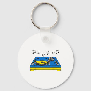 Dj Ukrainian Flag Ukraine Music Producer Musician Keychain
