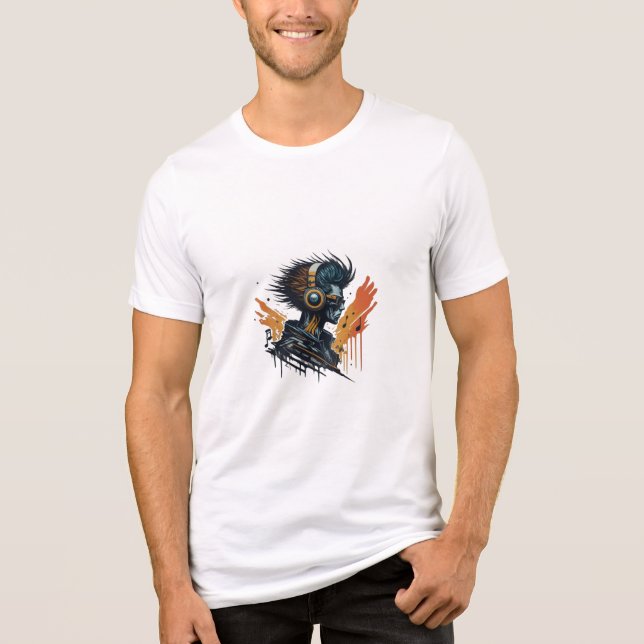 DJ Vibes T-Shirt Designs Tri-Blend Shirt (Front)