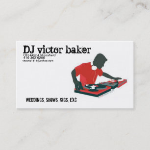 DJ victor baker Business Card