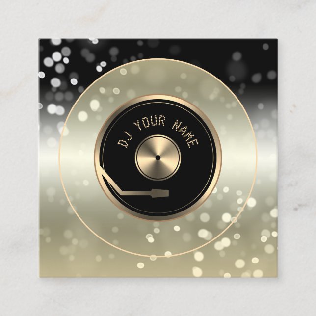 DJ vinyl plate player Business card (Front)