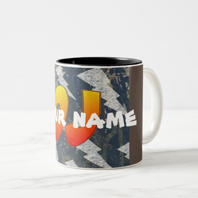 DJ - Votre nom - Mug de café (Devant droit)