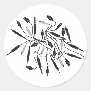 DJ Wires Classic Round Sticker