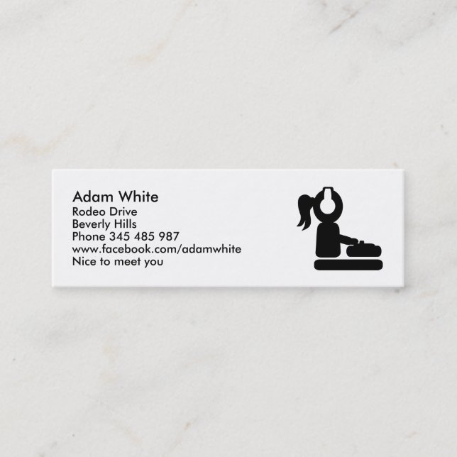 Djane Mini Business Card (Front)