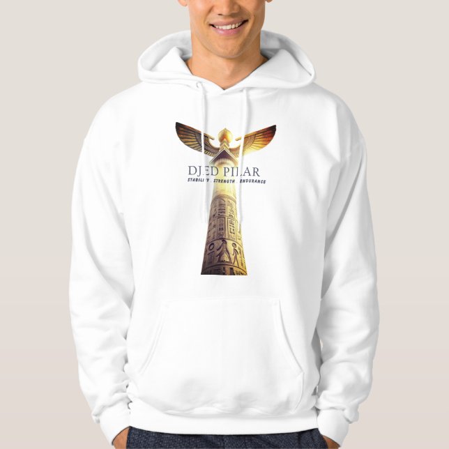 Djed Pillar Hoodie – Ancient Egyptian Stability Sy (Front)
