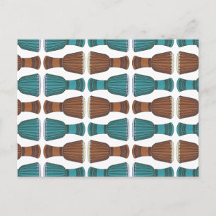 Djembe Drum Pattern Postcard
