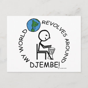 Djembe - World Revolves Around Postcard