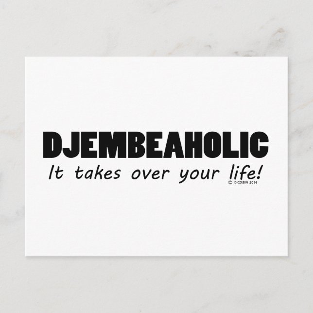 Djembeaholic Life Postcard (Front)