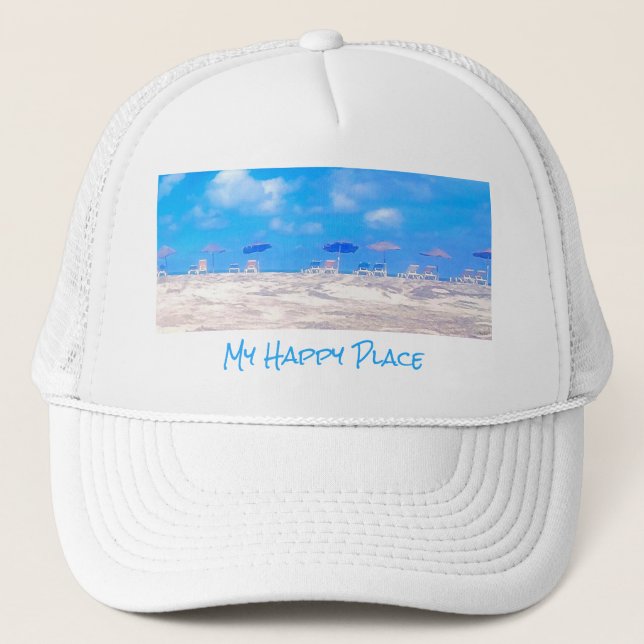 Djerba la Douce Beach Scenery Trucker Hat (Front)