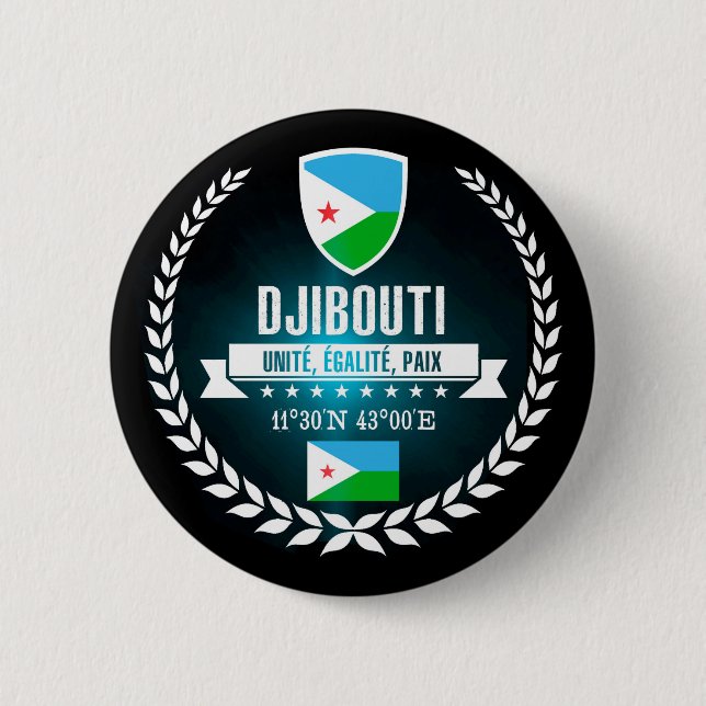 Djibouti 2 Inch Round Button (Front)
