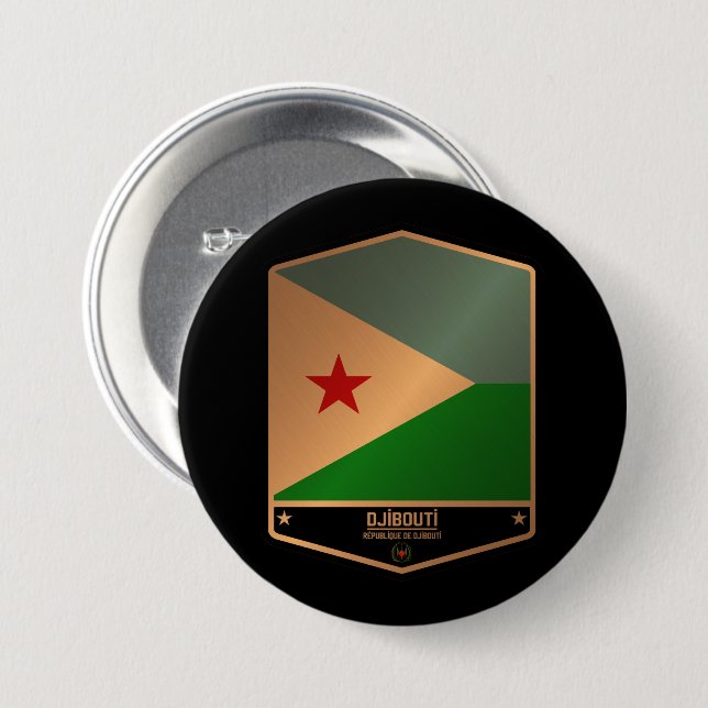 Djibouti 3 Inch Round Button (Front & Back)