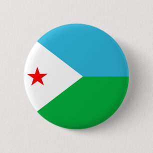 djibouti country flag nation symbol 2 inch round button