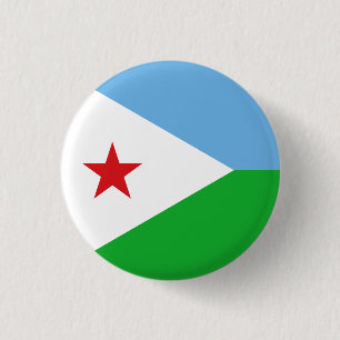 Djibouti Flag 1 Inch Round Button
