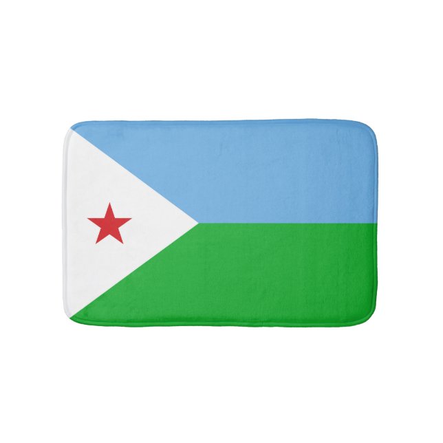 Djibouti flag bath mat (Front)