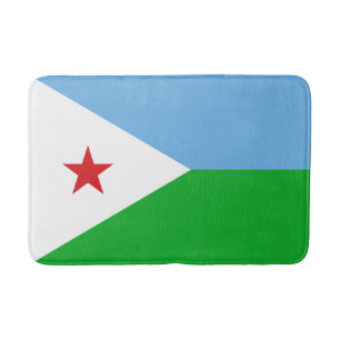 Djibouti Flag Bath Mat