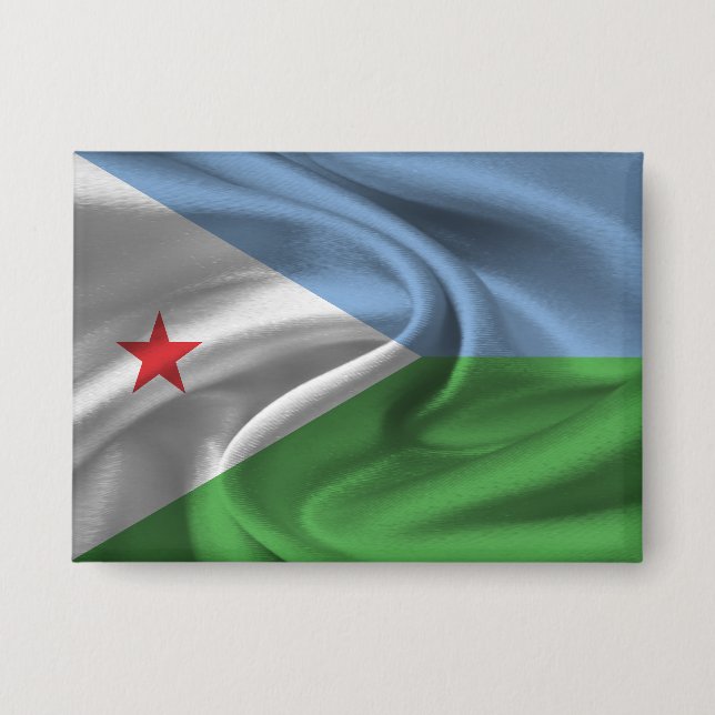 Djibouti Flag Button (Front)