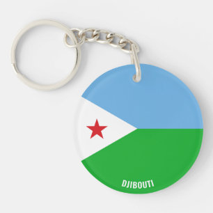 Djibouti Flag Charming Patriotic Keychain