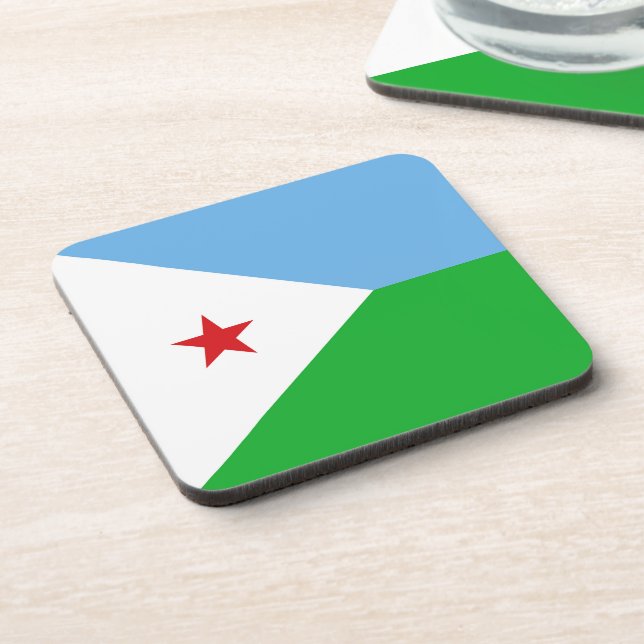 Djibouti flag coaster (Left Side)