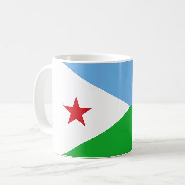 Djibouti Flag Coffee Mug (Front Left)