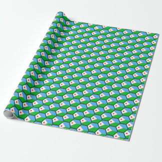 Djibouti Flag Honeycomb Wrapping Paper