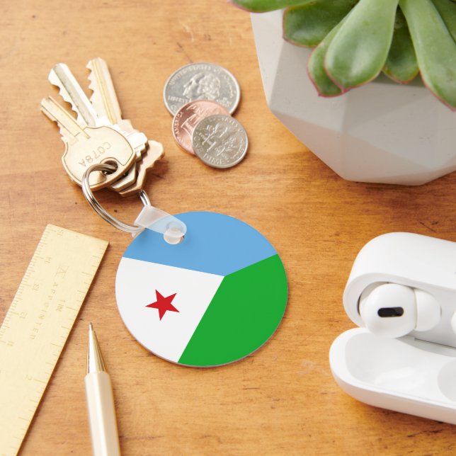 Djibouti flag keychain (Desk)