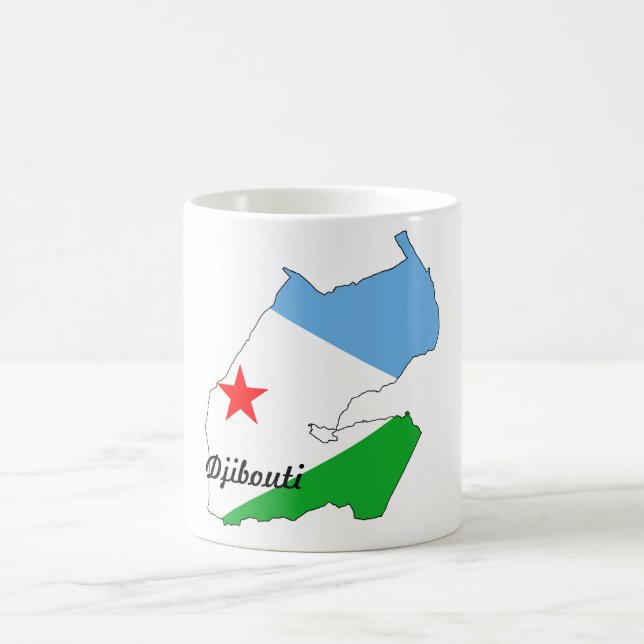 Djibouti flag map mug (Center)