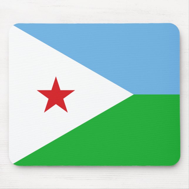 Djibouti Flag Mouse Pad (Front)