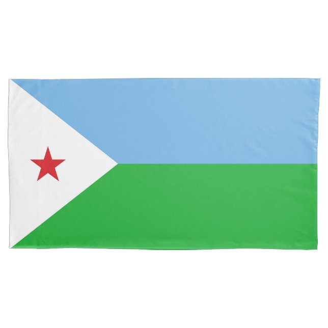 Djibouti flag pillowcase (Front)