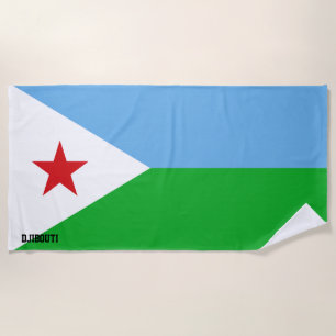 Djibouti Flag Splendid Patriotic Beach Towel