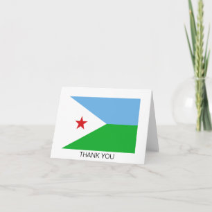 Djibouti Flag Thank You Card