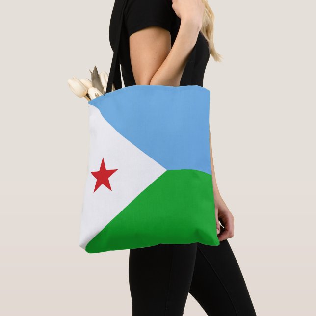 Djibouti flag tote bag (Close Up)