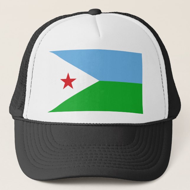 Djibouti Flag Trucker Hat (Front)