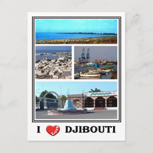 Djibouti - I Love - Postcard (Front)